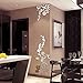 certainPL Creative Circle Ring Acrylic Mirror Wall Stickers 3D Home Room Decor Decals (Silver)