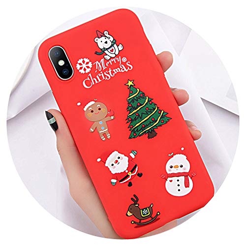 Christmas Tree Phone Case for iPhone Plus Santa Claus Snowman Cases for  iPhone Xs Max X XR 6S Plus TPU Silicone Cover,Disruptive,for iPhone XR