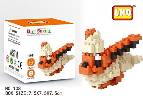 Fungshop LNO Pokemon Particle Diamond Building Block Mini Block Toys Gift (Pyro)
