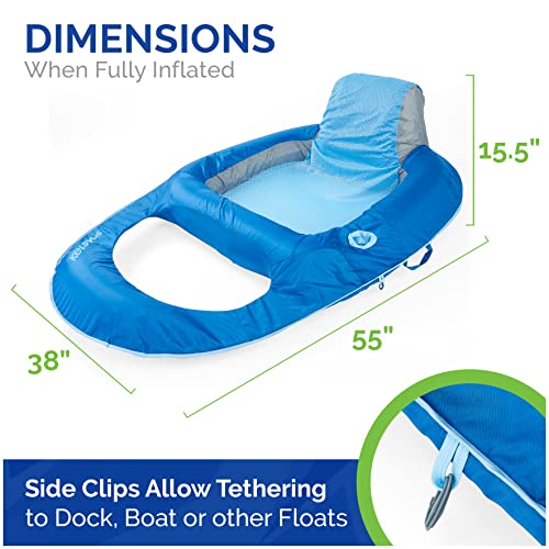 Kelsyus Premium Floating Lounger with Fast Inflation, Inflatable