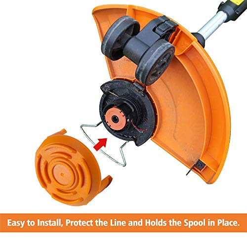 FutureWay Replacement Trimmer Spool Cover Cap for Worx (Pack of 4)