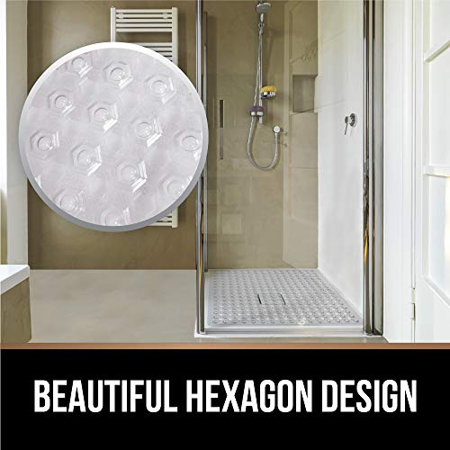 Gorilla Grip Patented Shower Stall Mat, 21x21, Machine Washable, Square