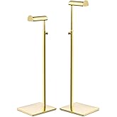 Elitnus Gold Set of 2 Adjustable Height Purse Display Stand - Metal Handbag Display Stand Set - Single Hanging Hook for Boutique Store
