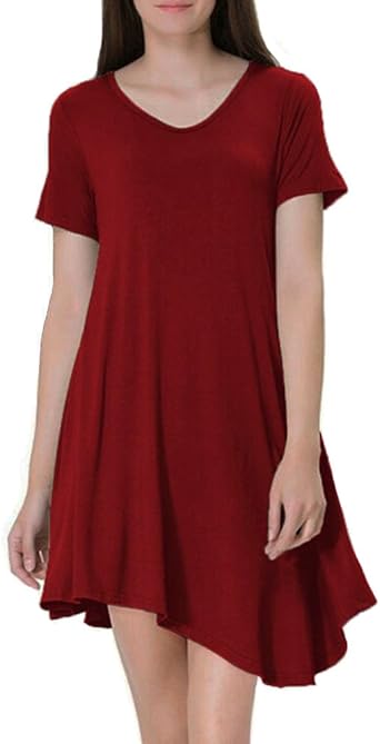 cheap red t shirt dress