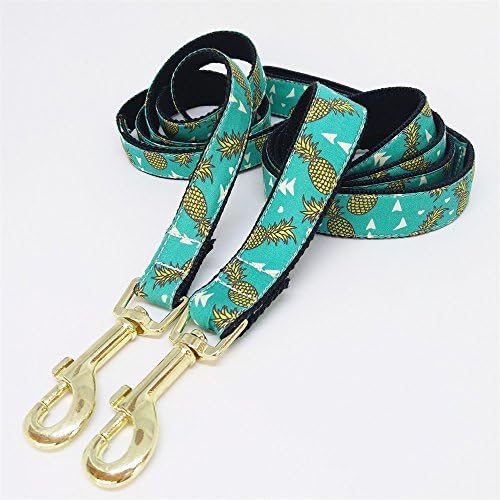 FREE SUNDAY Pineapple Printed Dog Bow Collar Leash Durable Dog Collar Perfect for Daily Training Walking Running