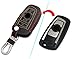 etopmia Car Remote Key Holder Case Cover,3D Wallet Key Remote Case fit BMW 2 3 4 5 6 7 Series Remote Smart Key Fob,Red Thread