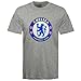 Chelsea Football Club Official Soccer Gift Mens Crest T-Shirt Grey Large