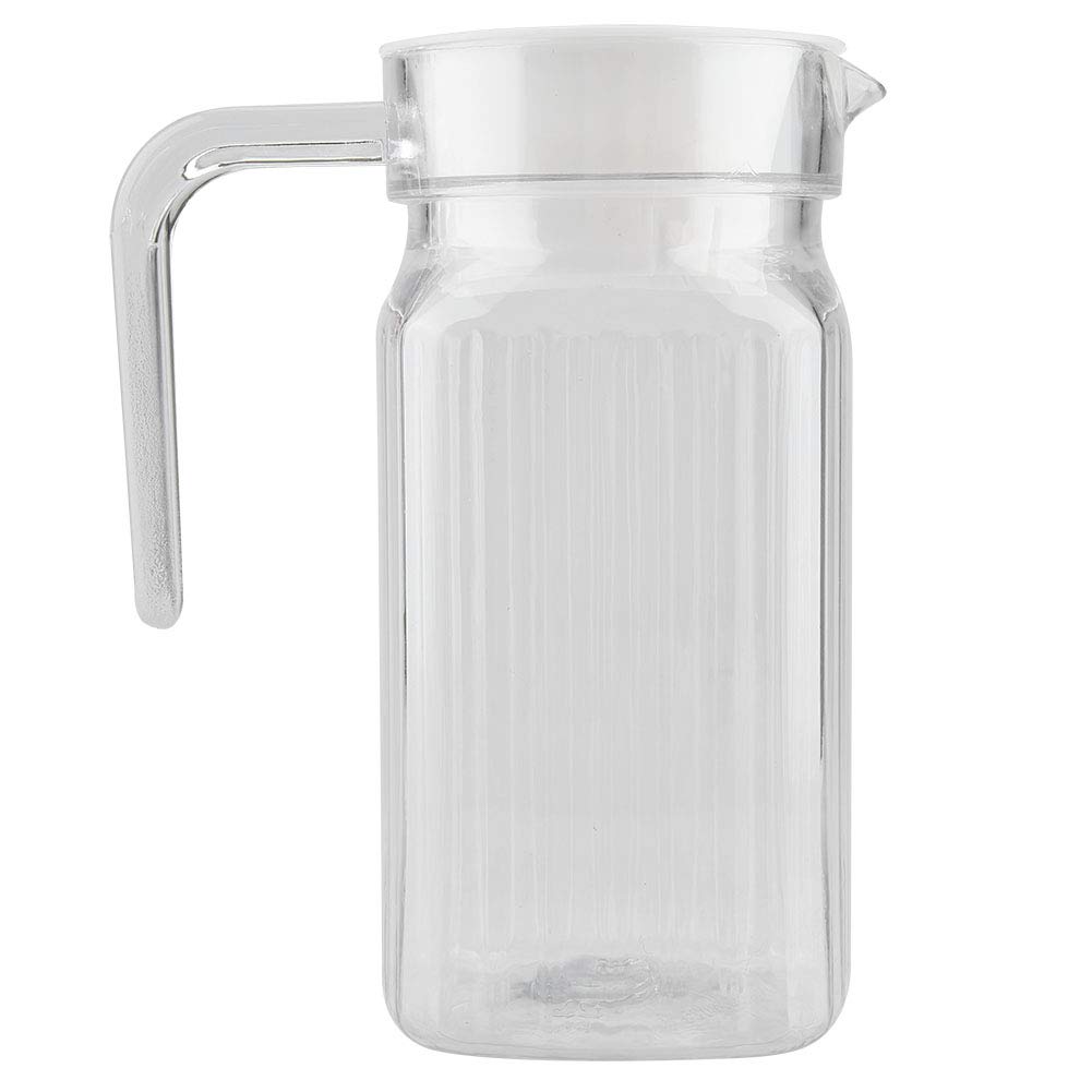 Water Pitcher, Transparent Juice Bottle Water Ice Juice Jug with Lid for Water Coffee Tea Lemonade Milk and More Beverages(500ML)