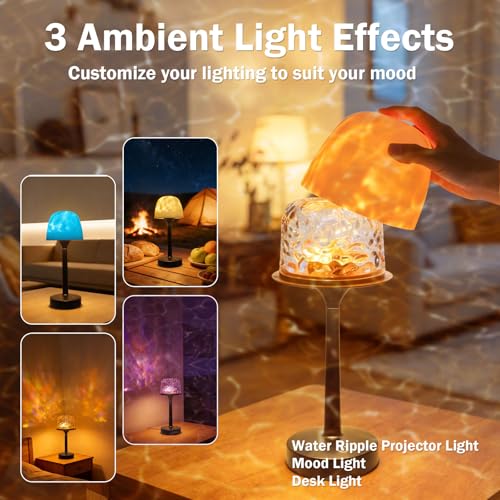 GUIGUZHJ Lámpara de ducha impermeable e inalámbrica, luz de ducha recargable con 16 efectos de onda de color, lámpara de baño con control táctil y mando a distancia, iluminación ambiental