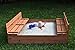 Kids Sandbox with Lid Sand Box for Kids Outdoor with Lid Cedar Wooden Sand Pit Box for Kids with 2 Foldable Bench Seats 4 ft x 4 ft Sand boxes for Kids Outdoor With Lid Sandbox toys for 2-8 years