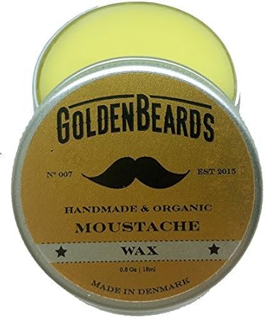 Moustache Wax - BIO snor kaarsvet – 15 ml 100% Natuurlijk Golden beards jojobaolie-esters & argaanolie & aprikosenöl. Haal zi