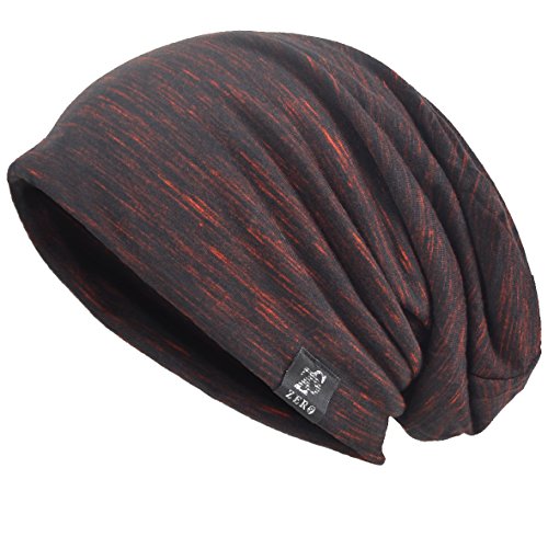 VECRY Men Slouch Hollow Beanie Thin Summer Cap Skullcap (Multi-Claret)