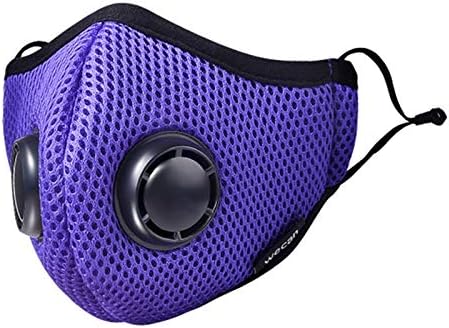 Anti Pollution Filter Mask Breathing Mask Washable Respirator Air Filter (Purple)
