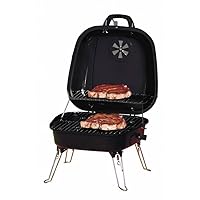  Kugelgrill klein schwarz Kettle Grill Balkon Camping Picknick ✔ Deckel ✔ rund ✔ tragbar ✔ Grillen mit Holzkohle 