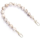 AUMEY Handbag Chain Straps Acrylic Purse Chain Strap Fashionable Replacement Purse Clutches Handles for Purse Handbags DIY Crafts, 15 inch of Each (YZL01-Beige)