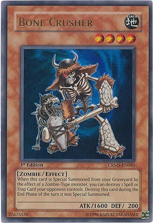 Yu-Gi-Oh! - Bone Crusher (CRMS-EN083) - Crimson Crisis - 1st Edition - Ultra Rare