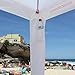 Cool Cabanas UPF 50,Providing 50+UV Protection,8 Pockets easy go coolcabana beach canopy sun shelter tent camping umbrella (Classic White)