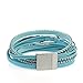 Jenia Leather Wrap Bracelet Cuff Boho Bracelet for Women, Mother Birthday Gifts