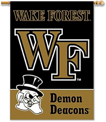 Ncaa Wake Forest Demon Deacons 2 Sided 28 By 40 House Banner With