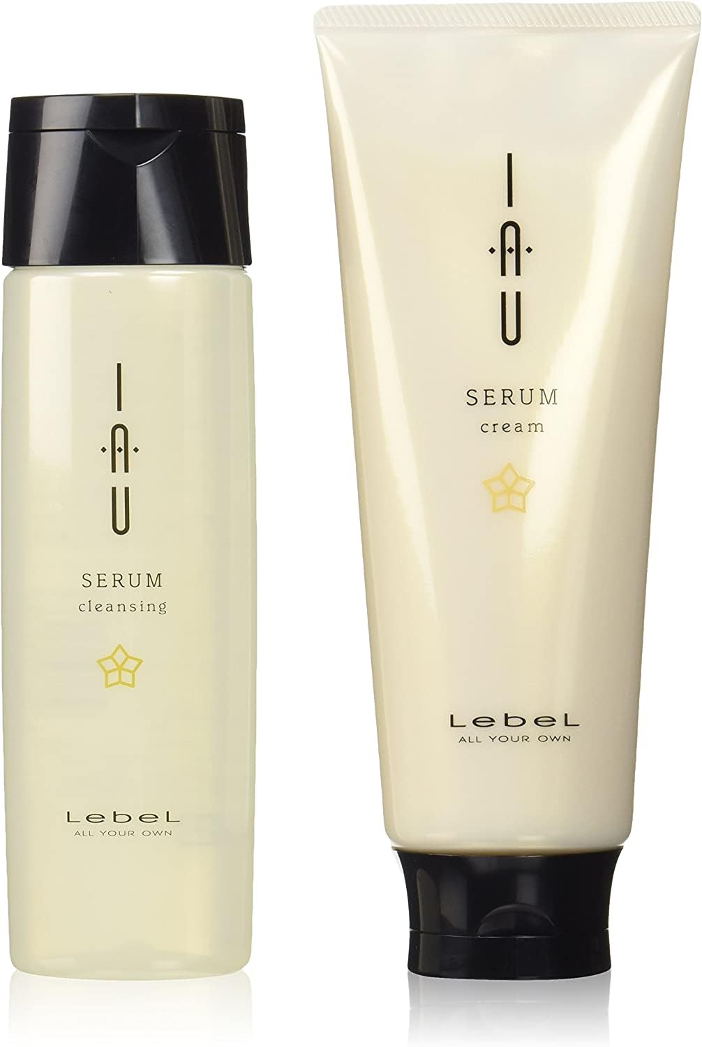 Lebel IAU Serum Cleansing Hair Shampoo 200ml & Lebel IAU Serum Cream 200ml Set (Green Tea Set)