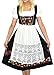 Dirndl Trachten Haus 3-Piece Long Black German Wear Party Oktoberfest Waitress Dress