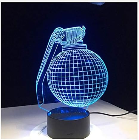 bomb design 3d lampara led escritorio