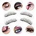 Magnetic Eyelashes 3D Reusable Fake Dual Magnet Eyelashes,Ultra Thin No Glue 0.2mm False Lashes Natural Looking and Handmade(1Pair 4Pcs)