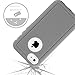 FOGEEK iPhone 5C Case, Dual Layer Anti Slip 360 Full Body Cover Case PC and TPU Shockproof Protective Compatible for Apple iPhone 5C ONLY (Grey/White)