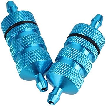 Yiguo 2pcs 80118 Aluminum Fuel Filter for 1:8 1:10 1:16 RC Model Car Upgrade Parts Blue