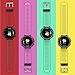 MoKo Watch Band Compatible with Garmin Forerunner 235, Soft Silicone Replacement Watch Band fit Garmin Forerunner 235/235 Lite/220/230/620/630/735XT/Approach S20/S6/S5 - Mint Green & Black