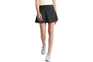 rrhss Girl's Active Skort High Waisted Tennis Skirt Solid Lightweight Running Sport Golf Skorts