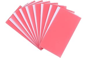 LVCHEN Dental Wax Sheets 20pcs, Cannot be Used for dentures Base Plate Wax for Dentist or Jewelry, Red/Pink, 1.3mm Casting Modeling Wax Sheets Non Shrink Nylon Thin
