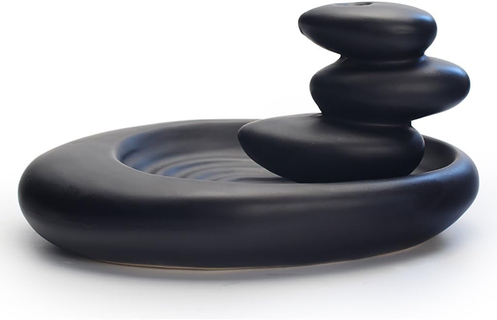 Incense Burner Holder Ceramics Backflow Cone Backflow Home Smoke Stick Cone CenserIncense Stick Burner Holder Home Boutique Decoration ( Color : B )