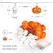 Brizled Skull Pumpkin Halloween Lights, 32 LED 13.12ft Pumpkin Lights Skull Lights string, Battery Jack-O-Lantern Halloween String Lights, Indoor & Outdoor Party and Halloween Decorations, Multicolor