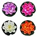 Floating Pond Decor Water Lily/Lotus Foam Flower, Small (Set of 4)