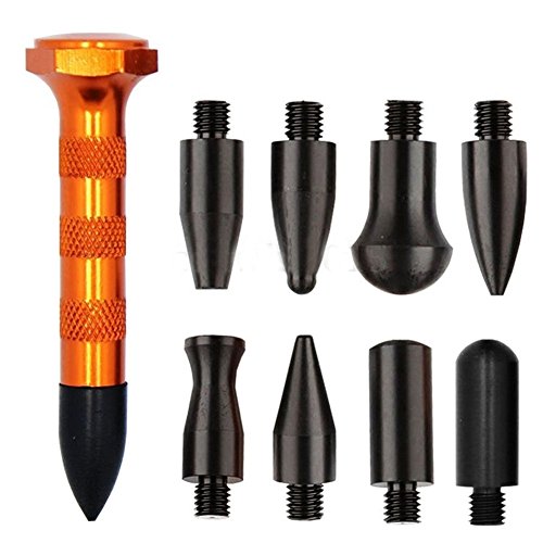 Click Here to See More Images GS DIY Paintless Dent Repair Kit Metal Tap Down Pen With 9 Heads Tips Dent Removal PDR Tools
