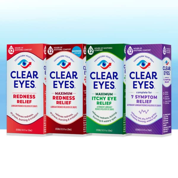 Clear Eyes Redness Relief Eye Drops Handy Pocket Pal 0.20 oz ( 12 pack)