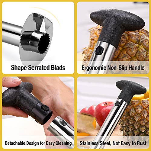 【2020 Updated Version】Stainless Steel Pineapple Corer and Slicer tool