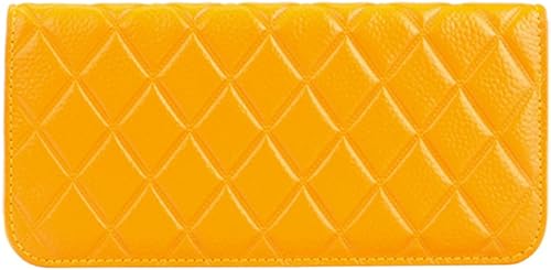 Amazon レディース 長財布 薄い ブランド ファスナー 本革 黒 黄 青 イエロー 財布