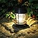 Hanging Solar Lights 2 Pack Solar Led Lantern Lights Garden Outdoor Pathway Stake Lights Vintage Beach Pavilion Lanterns(Hanging Design, 2 Warm Light)