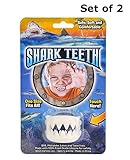 BlueBrass 2 Pack White Shark Teeth Mouthpiece - Party Favor - Safe, Soft and Comfortable -