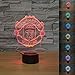 SUPERNIUDB 3D UNITED Football Club 3D LED Night Light 7 Color Change LED Table Lamp Xmas Toy Gift