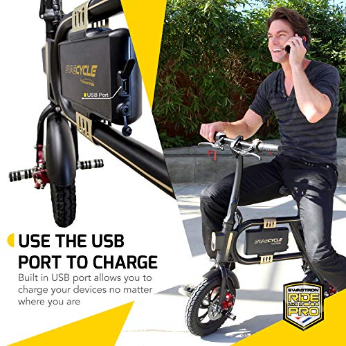 Swagtron Swagcycle SC1 Folding Electric Bicycle with Collapsible Frame and Handlebar Display