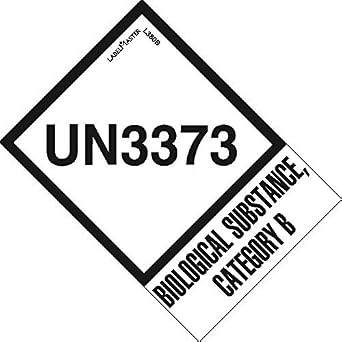 labelmaster l380b un3373 etiqueta, con Tab, 2 "x 2 3/4" (Pack de 500 ...