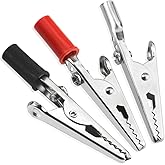 WMYCONGCONG 22 PCS 51mm Metal Alligator Clips Electrical Test Clamps with Plastic Hands Red Black Kit
