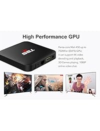 Linkplus T95 S1 Android 7.1 TV Box, Amlogic S905W Quad Core 2GB RAM 16GB ROM WiFi 2.4GHz Ethernet HDMI 4K Full HD Media Player with USB