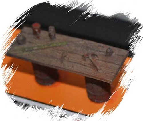 BAR MILLS O SCALE MODEL TRAIN BUILDINGS - CLUTTERED WORK BENCH - 04011