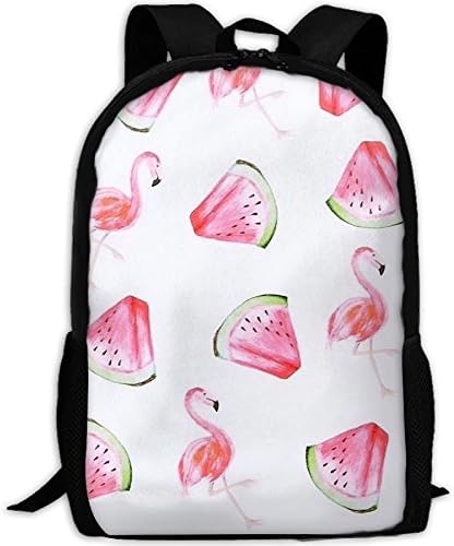 Adult Shoulder Bag Boy's Backpacks Girl's Satchel Schoolbags Traveling Bags Watermelon Flamingo Print
