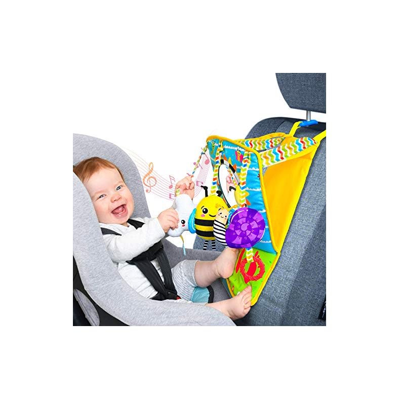 Small Steps Mirror Me Infant Car Seat Toy | Rear Facing Activity Play Center | Interchangeable Sensory Toys, Teether…