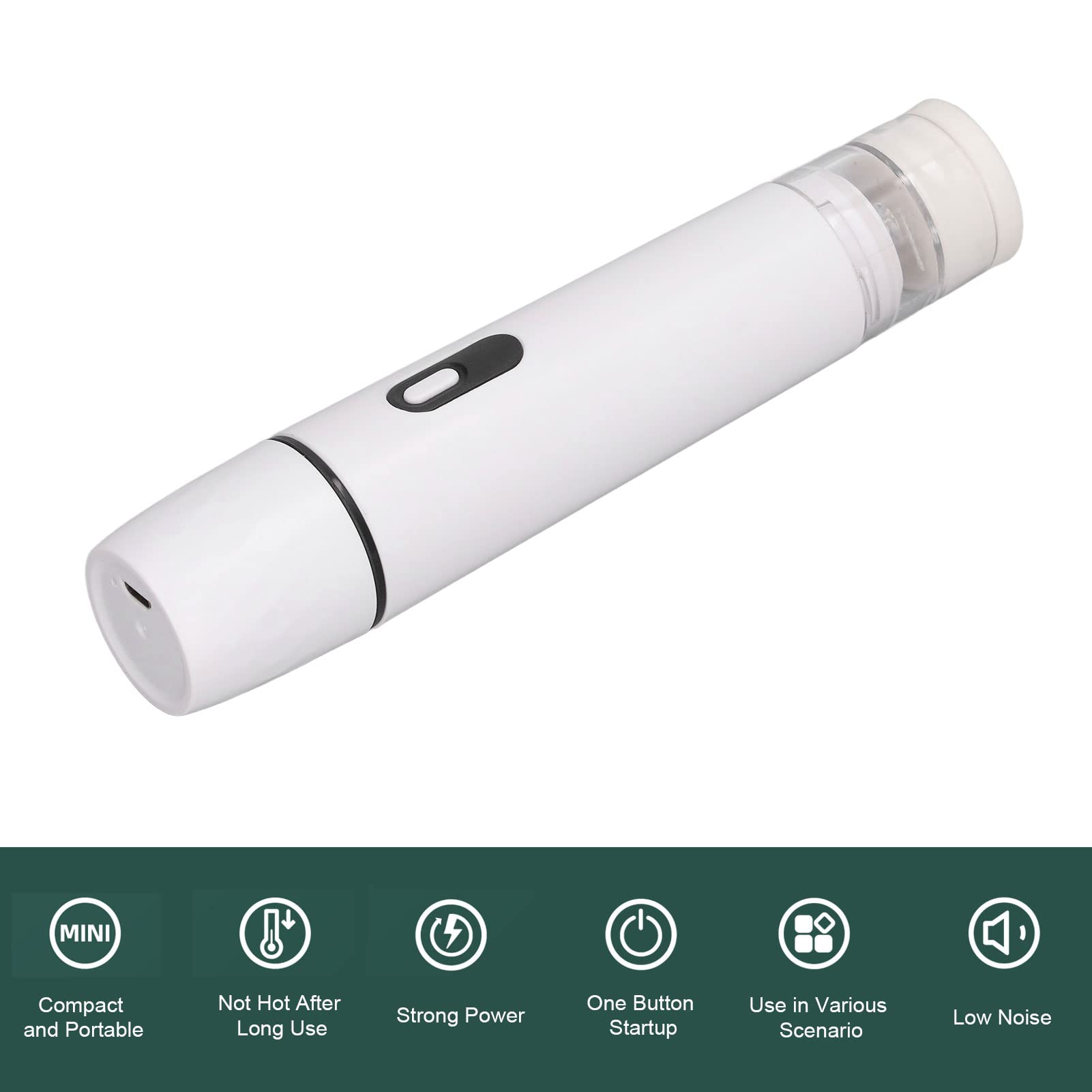 Electric Air Pump Vacuum Seal Pump Handheld Vacuum Food Sealer Automatic Food Vacuum Pump Cordless Sealing Machine Tool for Food Storage (White)